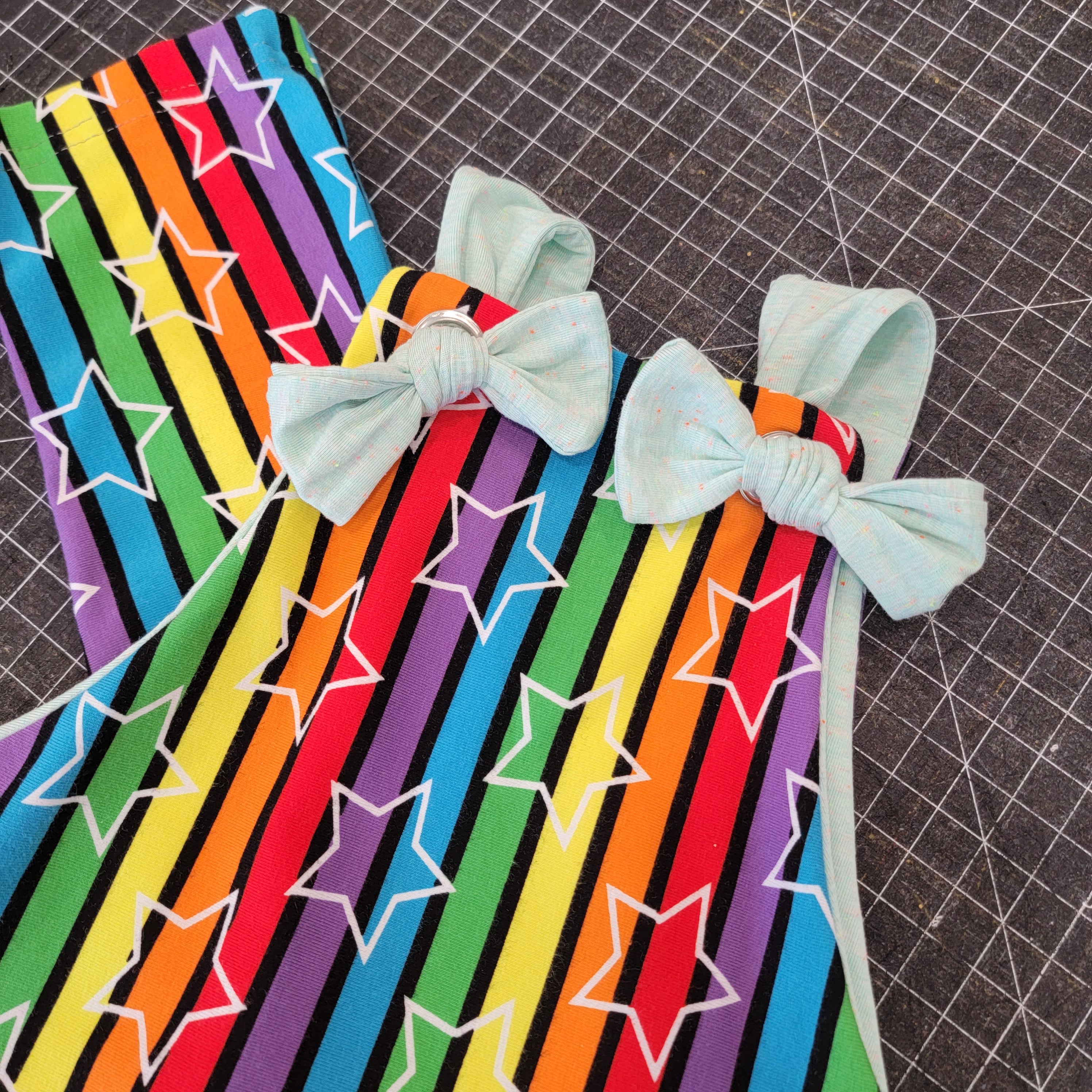 3t overalls rainbow stripes